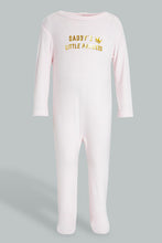 Load image into Gallery viewer, Redtag-Pink-Veloure-Sleep-Suit-Sleepsuits-Baby-0 to 12 Months
