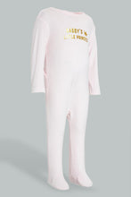 Load image into Gallery viewer, Redtag-Pink-Veloure-Sleep-Suit-Sleepsuits-Baby-0 to 12 Months
