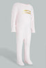 Redtag-Pink-Veloure-Sleep-Suit-Sleepsuits-Baby-0 to 12 Months