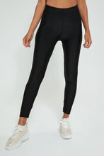 تنزيل الصورة على معرض الصور، Redtag-Black-Skinny-Shiny-Legging-Leggings-Women&#39;s-0
