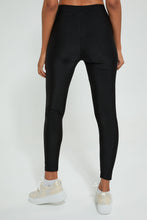 تنزيل الصورة على معرض الصور، Redtag-Black-Skinny-Shiny-Legging-Leggings-Women&#39;s-0
