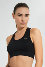 Load image into Gallery viewer, Redtag-Black-Sports-Bra-Active-Tees-Women&#39;s-
