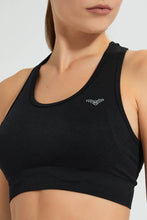 Load image into Gallery viewer, Redtag-Black-Sports-Bra-Active-Tees-Women&#39;s-
