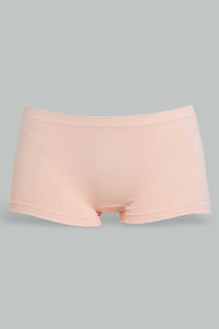 Redtag-Pink/Sage/Ivory-Plain-Boyleg-Brief-(3-Pack)-Briefs-Boyleg-Women's-