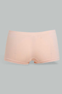 Redtag-Pink/Sage/Ivory-Plain-Boyleg-Brief-(3-Pack)-Briefs-Boyleg-Women's-