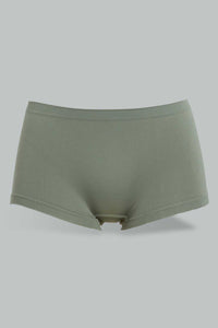 Redtag-Pink/Sage/Ivory-Plain-Boyleg-Brief-(3-Pack)-Briefs-Boyleg-Women's-