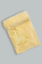 Load image into Gallery viewer, Redtag-Yellow-Giraffe-Fluffy-Baby-Blanket-Baby-Blankets-Baby-0 to 12 Months
