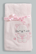 Load image into Gallery viewer, Redtag-Pink-Kitten-Fluffy-Baby-Blanket-Baby-Blankets-Baby-0 to 12 Months
