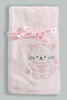 Redtag-Pink-Kitten-Fluffy-Baby-Blanket-Baby-Blankets-Baby-0 to 12 Months