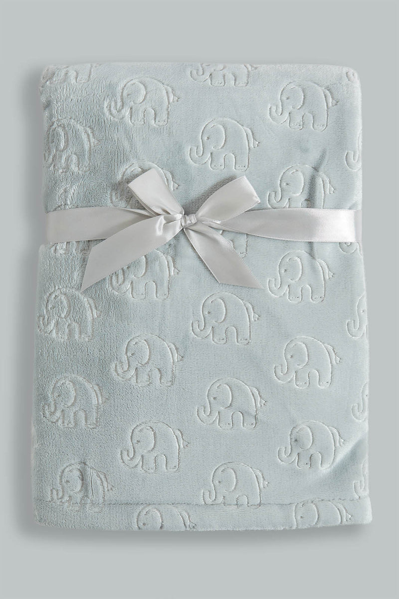 Redtag-Beige-Elephant-Sherpa-Blanket-Baby-Blankets-Baby-0 to 12 Months