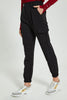 Redtag-Black-Jogger-With-Cargo-Pockets-Trousers-Women's-