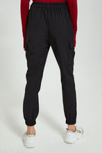 تنزيل الصورة على معرض الصور، Redtag-Black-Jogger-With-Cargo-Pockets-Trousers-Women&#39;s-
