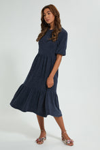تنزيل الصورة على معرض الصور، Redtag-Navy-Tiered-Dress-Dresses-Women&#39;s-0
