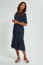 تنزيل الصورة على معرض الصور، Redtag-Navy-Tiered-Dress-Dresses-Women&#39;s-0
