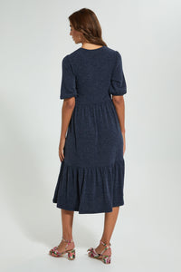 Redtag-Navy-Tiered-Dress-Dresses-Women's-0