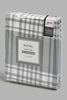 Redtag-Grey-Check-Printed-Fitted-Sheet(Twin-Size)-Fitted-Sheets-Home-Bedroom-