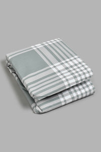 Redtag-Grey-Stripe-Printed-Fitted-Sheet(Double-Size)-Fitted-Sheets-Home-Bedroom-