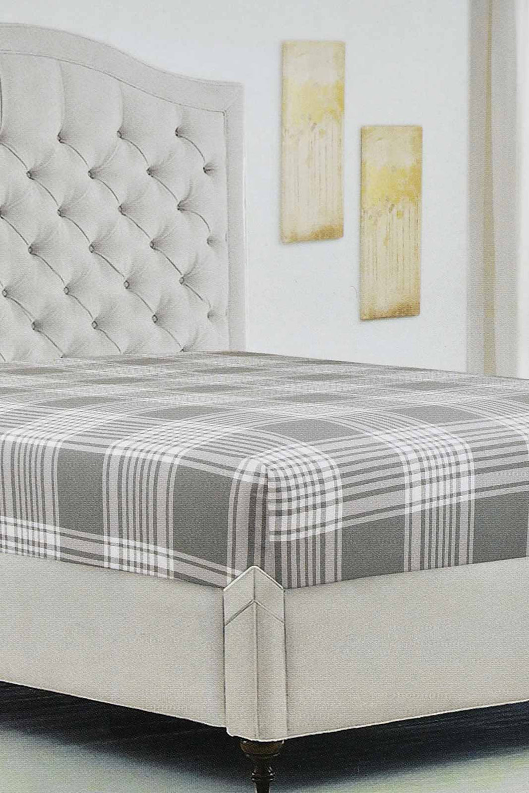 Redtag-Grey-Stripe-Printed-Fitted-Sheet(King-Size)-Fitted-Sheets-Home-Bedroom-