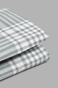 Redtag-Grey-Stripe-Printed-Fitted-Sheet(King-Size)-Fitted-Sheets-Home-Bedroom-