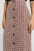 Multicolour Front Button Pencil Skirt