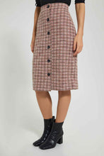 Load image into Gallery viewer, Multicolour Front Button Pencil Skirt
