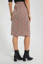 Load image into Gallery viewer, Multicolour Front Button Pencil Skirt
