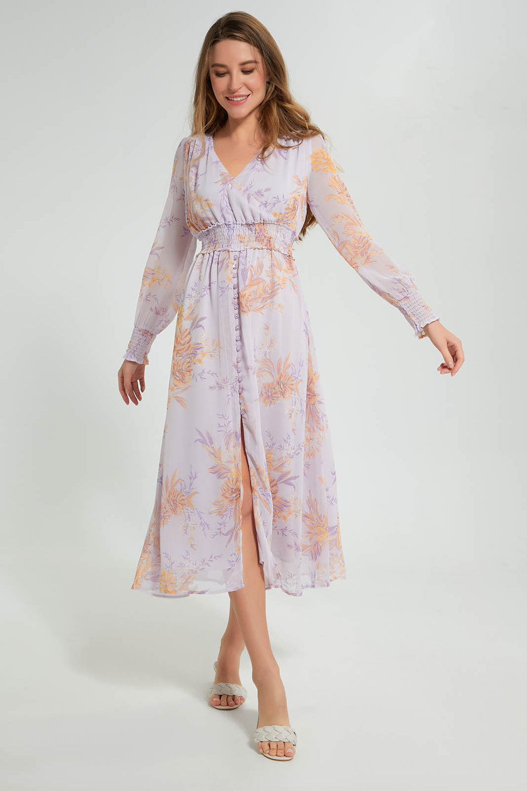 Redtag-Floral-Print-Wrap-Midi-Dress-Dresses-Women's-