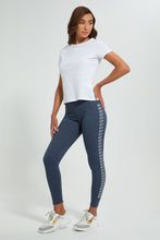 Load image into Gallery viewer, Redtag-Grey-Skinny-Side-Print-Legging-Leggings-Women&#39;s-0
