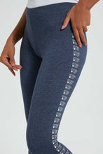Load image into Gallery viewer, Redtag-Grey-Skinny-Side-Print-Legging-Leggings-Women&#39;s-0
