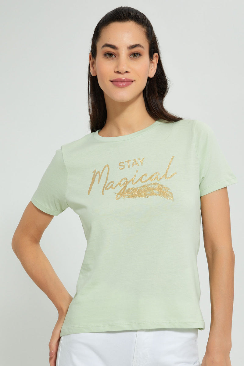 Redtag-Mint-Graphic-Print-T-Shirt-Active-Tees-Women's-