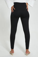 Load image into Gallery viewer, Redtag-Black-Ponte-Buttons-Side-Legging-Leggings-Women&#39;s-0
