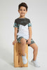 Redtag-Grey-Little-Dude-Print-Cut-N-Sew-Shorts-Set-Sets-Boys-2 to 8 Years