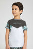 Redtag-Grey-Little-Dude-Print-Cut-N-Sew-Shorts-Set-Sets-Boys-2 to 8 Years