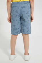 تنزيل الصورة على معرض الصور، Redtag-Blue-Printed-Pull-On-Short-Pull-On-Shorts-Boys-2 to 8 Years
