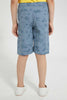 Redtag-Blue-Printed-Pull-On-Short-Pull-On-Shorts-Boys-2 to 8 Years