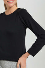 Load image into Gallery viewer, Redtag-Black-Plain-Long-Sleeve-T-Shirt-Active-Tees-Women&#39;s-
