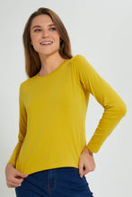 Load image into Gallery viewer, Redtag-Yellow-Plain-Long-Sleeve-T-Shirt-Active-Tees-Women&#39;s-
