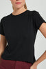 Redtag-Black-Plain-Short-Sleeve-Crew-Neck-T-Shirt-Active-Tees-Women's-