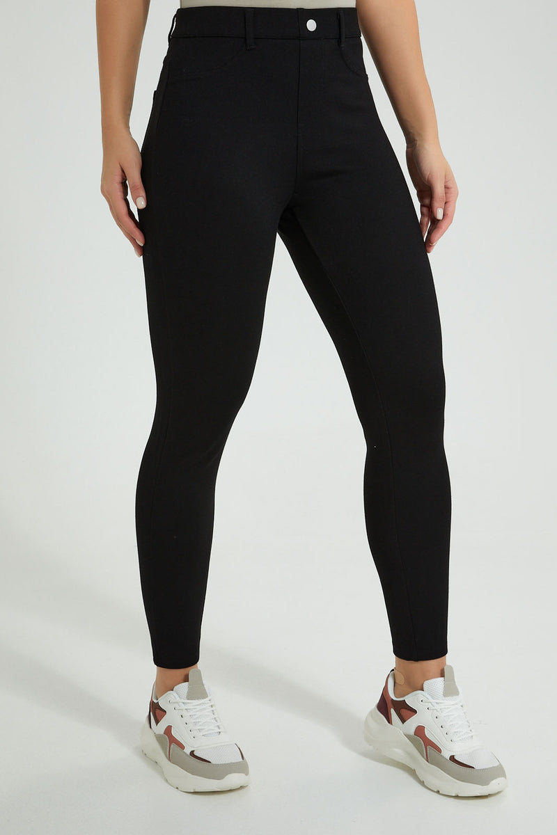 Redtag-Black-Skinny-Fit-Leggings-Colour:Black,-Filter:Women's-Clothing,-New-In,-New-In-Women,-Non-Sale,-S22B,-Section:Women,-Women-Leggings-Women's-