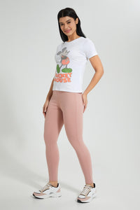 Redtag-Pink-Skinny-Fit-Leggings-Colour:Pink,-Filter:Women's-Clothing,-New-In,-New-In-Women,-Non-Sale,-S22B,-Section:Women,-Women-Leggings-Women's-