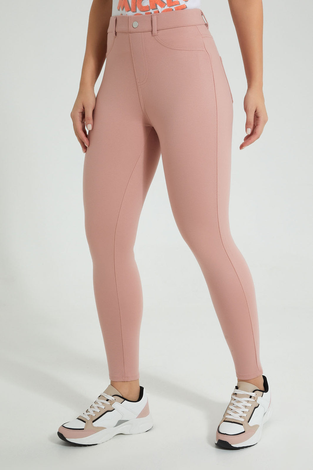 Redtag-Pink-Skinny-Fit-Leggings-Colour:Pink,-Filter:Women's-Clothing,-New-In,-New-In-Women,-Non-Sale,-S22B,-Section:Women,-Women-Leggings-Women's-