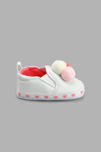 Load image into Gallery viewer, Redtag-White-Pram-Shoe-Colour:White,-Filter:Baby-Footwear-(0-to-18-Mths),-NBF-Casual-Shoes,-New-In,-New-In-NBF-FOO,-Non-Sale,-S22A,-Section:Kidswear-Baby-0 to 18 Months
