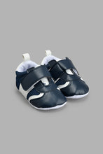 Load image into Gallery viewer, Redtag-Navy-Pram-Shoe-Colour:Navy,-Filter:Baby-Footwear-(0-to-18-Mths),-NBF-Casual-Shoes,-New-In,-New-In-NBF-FOO,-Non-Sale,-S22A,-Section:Kidswear-Baby-0 to 18 Months
