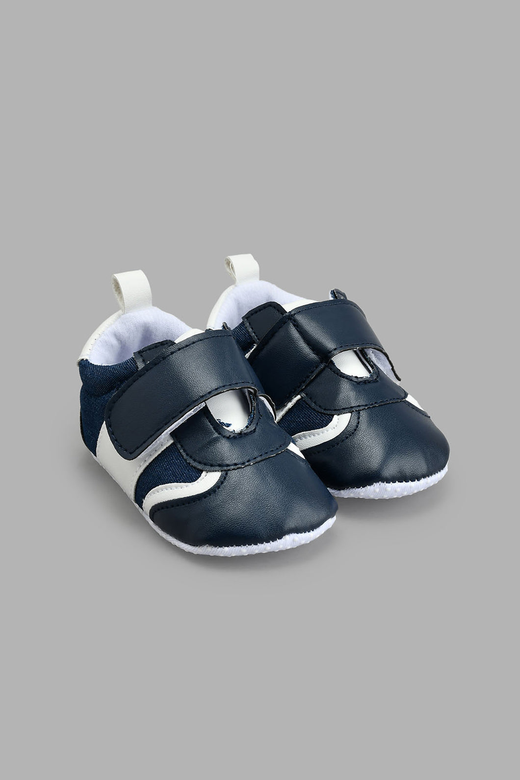 Redtag-Navy-Pram-Shoe-Colour:Navy,-Filter:Baby-Footwear-(0-to-18-Mths),-NBF-Casual-Shoes,-New-In,-New-In-NBF-FOO,-Non-Sale,-S22A,-Section:Kidswear-Baby-0 to 18 Months