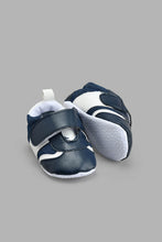 Load image into Gallery viewer, Redtag-Navy-Pram-Shoe-Colour:Navy,-Filter:Baby-Footwear-(0-to-18-Mths),-NBF-Casual-Shoes,-New-In,-New-In-NBF-FOO,-Non-Sale,-S22A,-Section:Kidswear-Baby-0 to 18 Months
