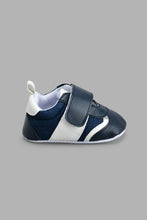 Load image into Gallery viewer, Redtag-Navy-Pram-Shoe-Colour:Navy,-Filter:Baby-Footwear-(0-to-18-Mths),-NBF-Casual-Shoes,-New-In,-New-In-NBF-FOO,-Non-Sale,-S22A,-Section:Kidswear-Baby-0 to 18 Months
