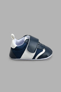 Redtag-Navy-Pram-Shoe-Colour:Navy,-Filter:Baby-Footwear-(0-to-18-Mths),-NBF-Casual-Shoes,-New-In,-New-In-NBF-FOO,-Non-Sale,-S22A,-Section:Kidswear-Baby-0 to 18 Months