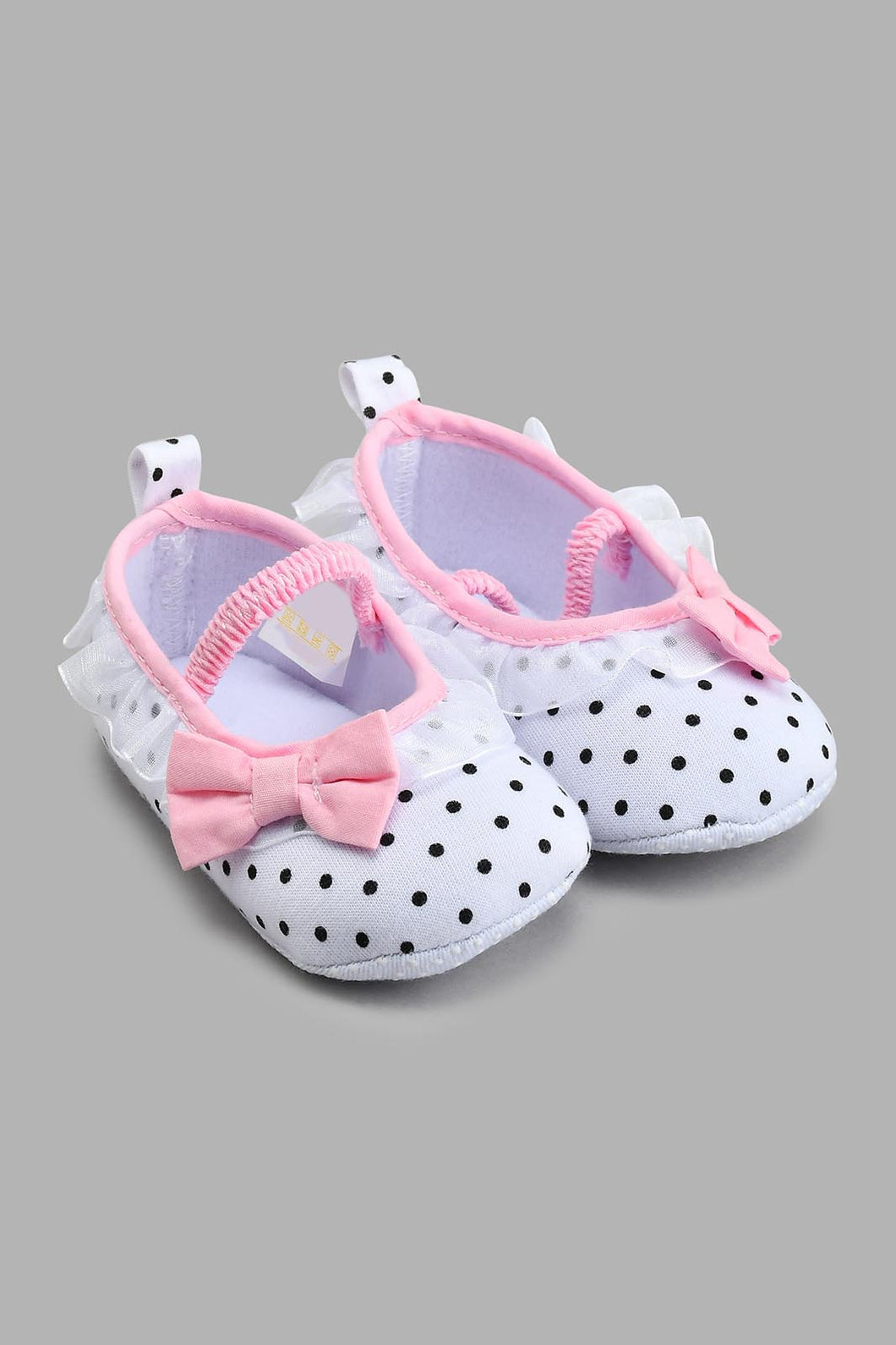 Redtag-White-Pram-Shoe-Colour:White,-Filter:Baby-Footwear-(0-to-18-Mths),-NBF-Casual-Shoes,-New-In,-New-In-NBF-FOO,-Non-Sale,-S22A,-Section:Kidswear-Baby-0 to 18 Months