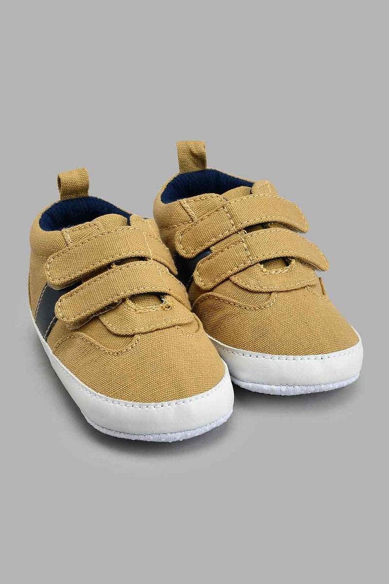 Redtag-Tan-Pram-Shoe-Colour:Tan,-Filter:Baby-Footwear-(0-to-18-Mths),-NBF-Casual-Shoes,-New-In,-New-In-NBF-FOO,-Non-Sale,-S22A,-Section:Kidswear-Baby-0 to 18 Months