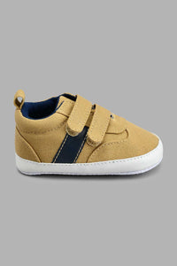 Redtag-Tan-Pram-Shoe-Colour:Tan,-Filter:Baby-Footwear-(0-to-18-Mths),-NBF-Casual-Shoes,-New-In,-New-In-NBF-FOO,-Non-Sale,-S22A,-Section:Kidswear-Baby-0 to 18 Months